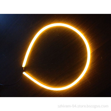 2014new 12V Yellow White Dual Color Flexible DRL 45cm 60cm 90cm